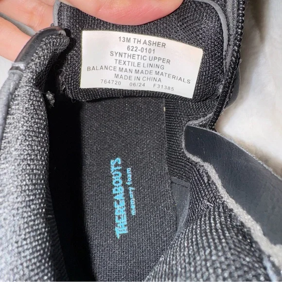 Thereabouts Size 13 Boys High Top Shoes Black Faux Leather Lace Up Round Toe - Picture 6 of 7